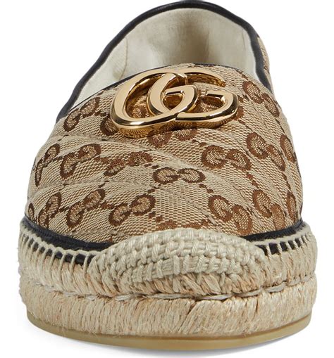 gucci pilar embroidered espadrilles|Gucci pilar espadrille flat.